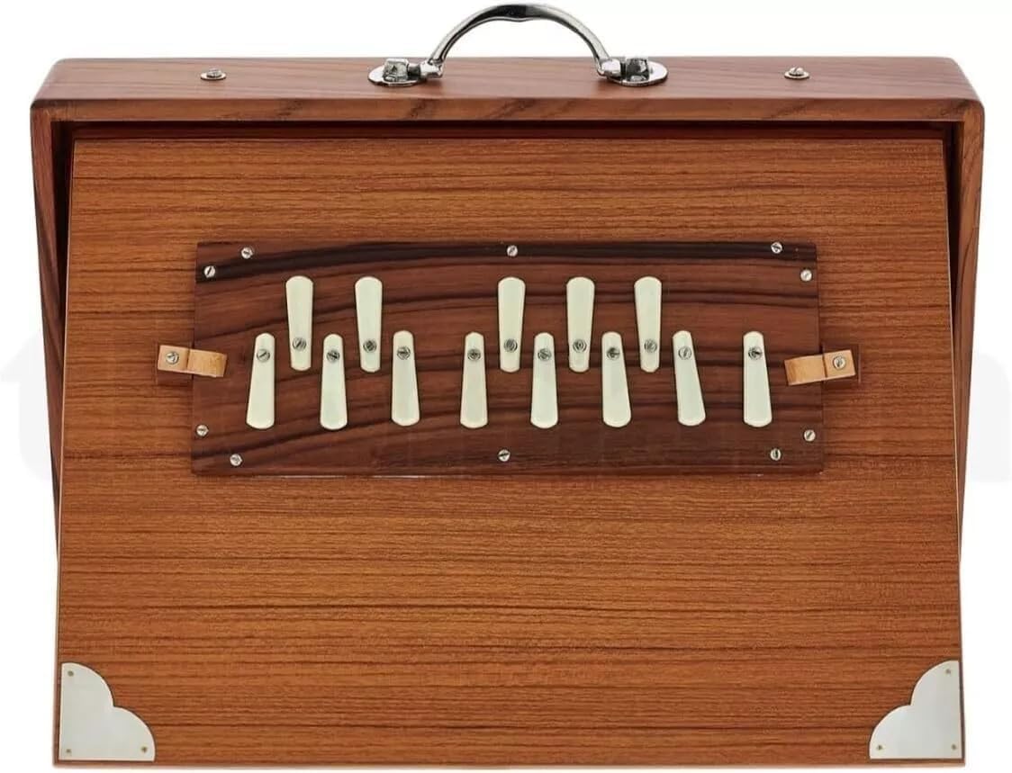 16" Shruti Box, Solid Teak Wood Sur Peti With Bag